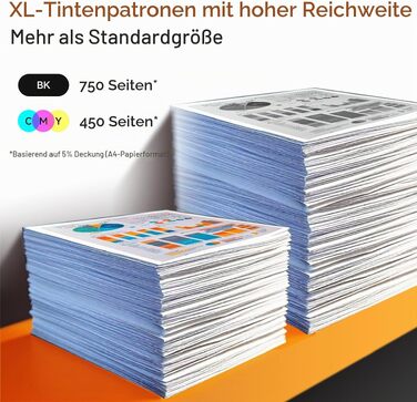 Картриджі HP 304 XL сумісні (чорний та кольоровий), набір 2 шт. для принтерів HP DeskJet 2620, 2630, 3700, 3720, 3750, 3760 та HP Envy 5000, 5010, 5020, 5030