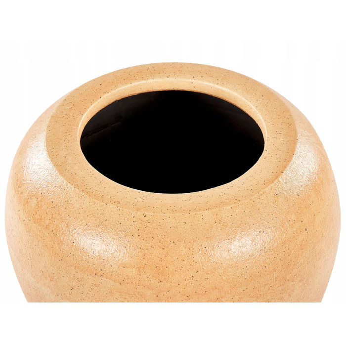 Декоративна керамічна ваза SKIONE, 34 см, світло-коричнева