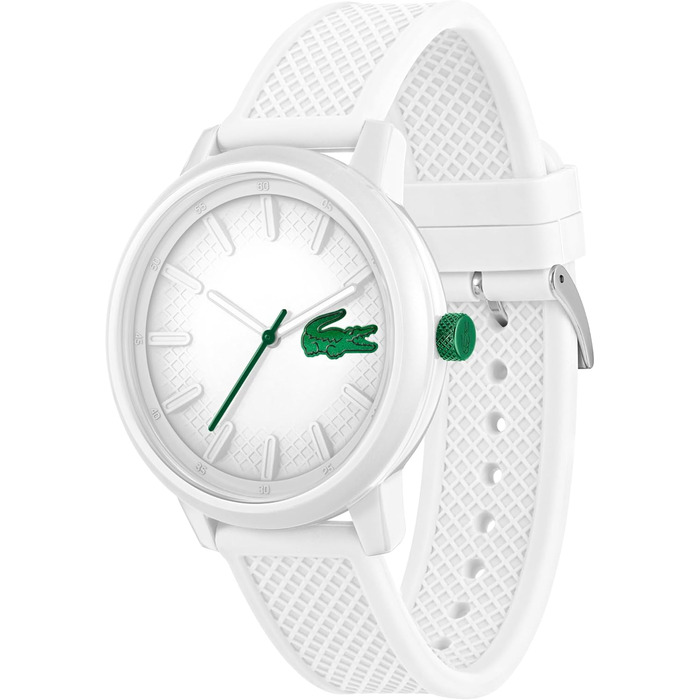 Годинник Lacoste LACOSTE.12.12 Hero чоловічий кварцовий з білим або зеленим силіконовим браслетом