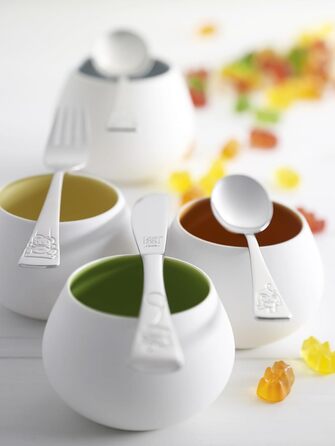 Набір дитячого посуду Zwilling Kinderbesteck Set, 4 предмети, з тисненням у вигляді тварин, для дітей від 3 років, нержавіюча сталь 18/10, без пластикової упаковки (Teddy)