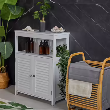 Relaxdays White Bathroom Cabinet