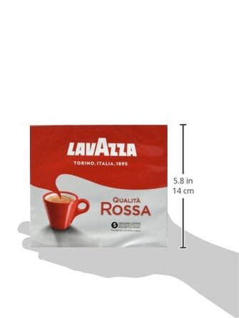 Мелена кава Lavazza Qualità Rossa Classico, збалансований смак, інтенсивність 7/10, для гейзерної кавоварки та фільтр-кави, 250 г (набір 10 упаковок)