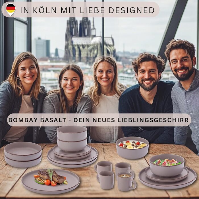 Набір керамічних мисок Sänger VALUE COLLECTION (4 шт.), 700 мл, фіолетові, для мюслі та десертів, миючі в посудомийній машині, мікрохвильовка, стійкі до подряпин