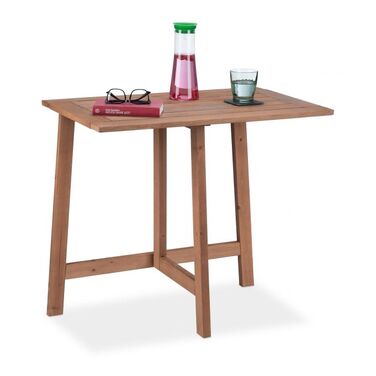 Relaxdays Rectangular Folding Table made of Wood