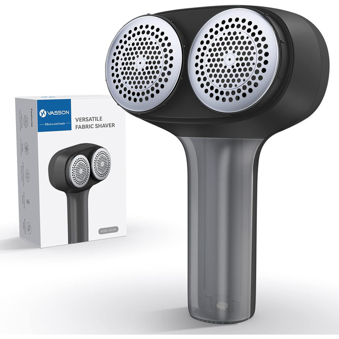 Електричний видалення ворсу VASSON для одягу, меблів, диванів. Бездротовий, для видалення пілінгу, чорний
