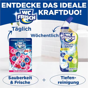 Освіжувач для унітаза WC Frisch Kraft Aktiv Duftspüler Blütenfrische, підвісний блок для туалету (10 шт)
