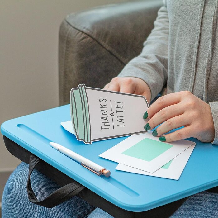 LAPGEAR Підставка для ноутбука на колінах, 15 дюймів, блакитний колір, Style Nr. 43109