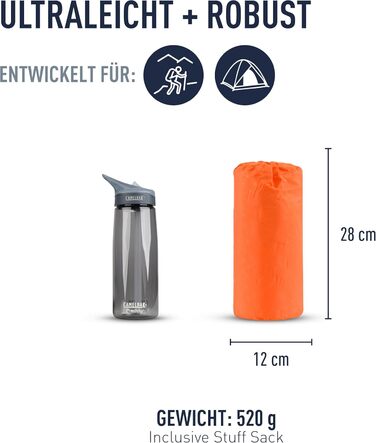 Килимок туристичний Sea to Summit Ultralight Self Inflating Delta Core-V, помаранчевий, Small