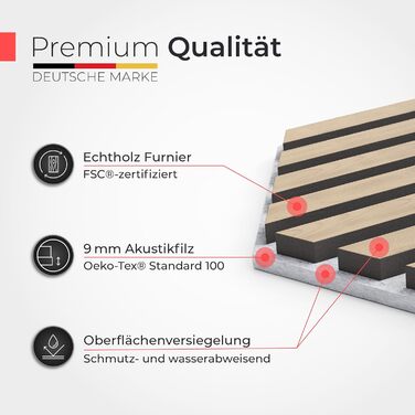 Акустичні гексагональні панелі з натурального горіха та чорного фетру, самоклеючі 3D-панелі для звукоізоляції та декору стін, набір 9 шт (30x26 см)