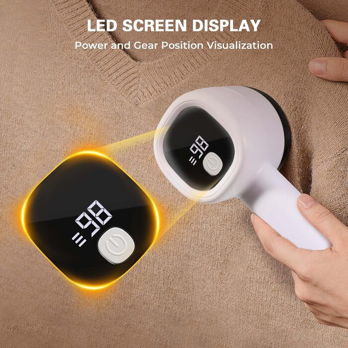 Електричний видальник ворсу Diboniur з 3 рівнями потужності, LCD-дисплеєм та змінними лезами