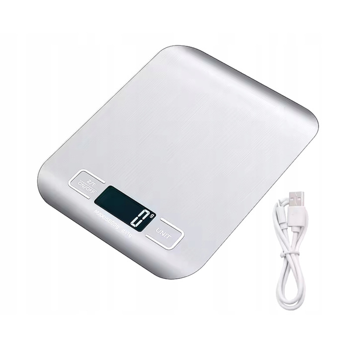 Електронні кухонні ваги високої точності 10 кг/1 г з вбудованим акумулятором та LCD-дисплеєм