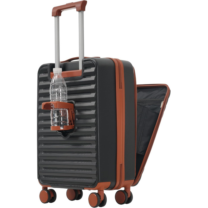 Набір валіз Merax TSA-Schloß: M, L, XL. Чорний. З телескопічним ручками та 4 колесами. PP-матеріал.