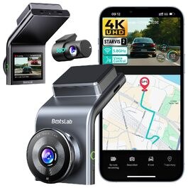 Автомобільний відеореєстратор BOTSLAB G300H Plus 4K UHD + HD 1080P (передній та задній), сенсор STARVIS 2, без карти пам'яті