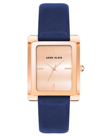 Жіночий шкіряний годинник Anne Klein синього кольору