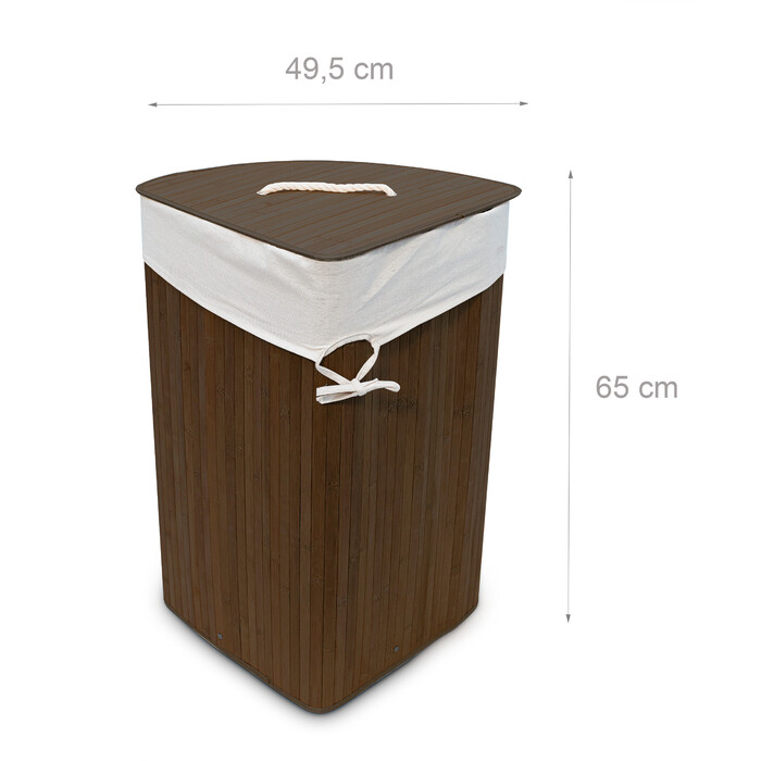 Relaxdays Bamboo Laundry Basket