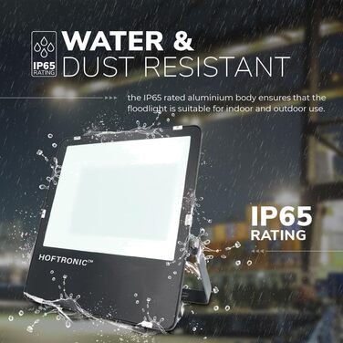 HOFTRONIC - LED Floodlight Outdoor 200W 32000 Lumens 160lm/W 4000K Neutral White Outdoor Floodlight Super Bright Floodlight Outdoor Spotlight 5 Year Warranty
