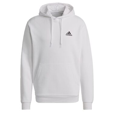 Чоловіча худі adidas Essentials Fleece з капюшоном, біла з чорним
