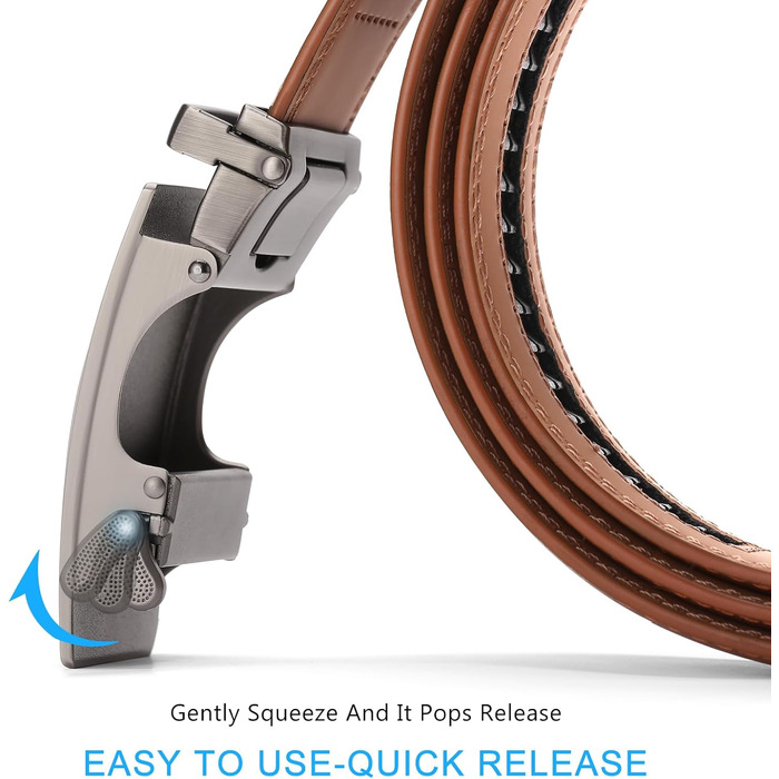 Чоловічий шкіряний ремінь SENDEFN з автоматичною пряжкою, ширина 35 мм, регульований розмір, колір 