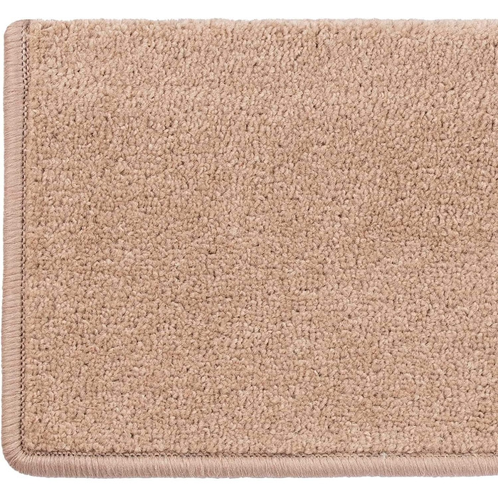 Casa Pura Dynasty Velour Non-Slip Stair Treads - 15 Piece Set - Indoor Carpet for Stairs - Brown