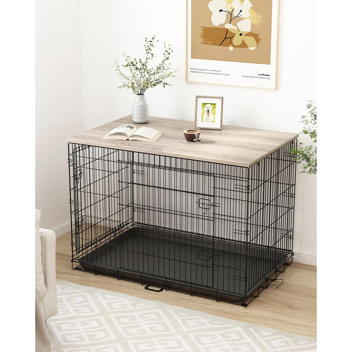 Насадка для собачого воріта, дерев'яна робоча поверхня, сіра. Сумісна з ворітками 76,2 см (30 дюймів).