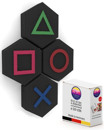 Акустичні 3D-панелі PolySound ECO гексагон, самоклеючі звукопоглинаючі шестикутні панелі для офісу, геймінгу та дому, набір 9 шт (3-10 см), PS Motiv