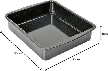 ORIGINAL KAISER Cuisine Line Casserole Dishes, Alloy Steel, Black, 1-Pack