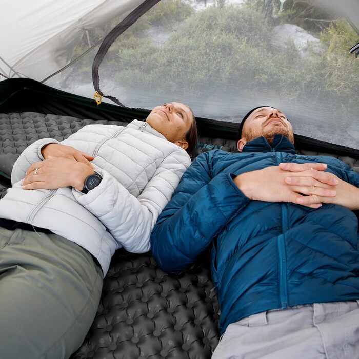Каремат туристичний Naturehike Thermal 3.5R, самонадувний, 4 сезони (-6°C), з надувною сумкою, для кемпінгу, військовий камуфляж, прямокутний, XL