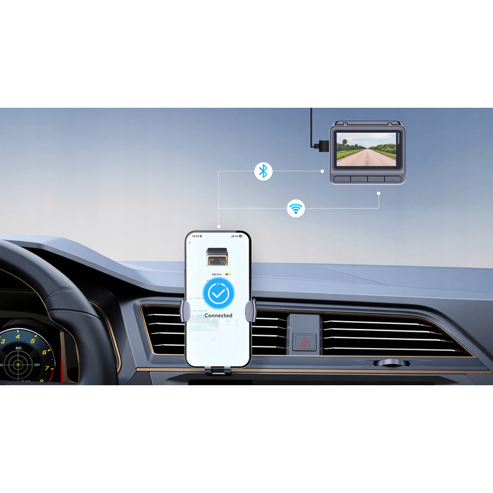 Відеореєстратор DDPAI Z60 Pro 4K HDR з GPS, Wi-Fi, Bluetooth та карткою пам'яті 128ГБ