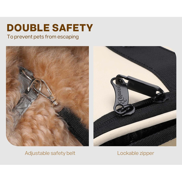 Pecute Рюкзак-переноска для котів та маленьких собак, великий, з вентиляцією, темно-зелений (хакі)