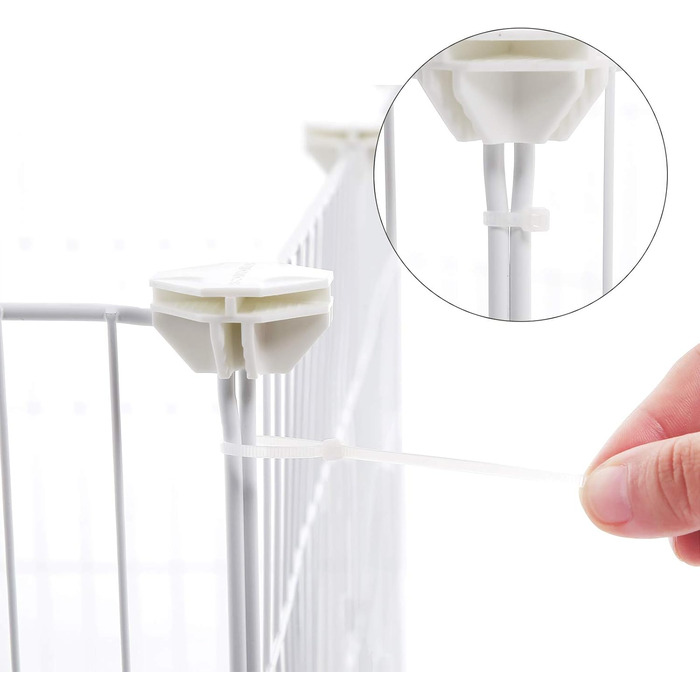 Клітка для дрібних тварин SONGMICS LPI01H, металева, 143 x 73 x 46 см, біла