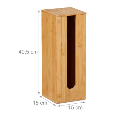 Relaxdays Toilet Paper Holder Bamboo