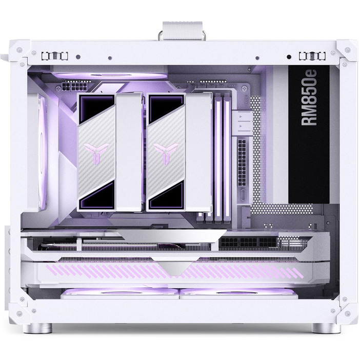 Корпус для ПК Jonsbo C6 MAX білий – компактний mATX з ручкою, сітчаста передня панель, підтримка GPU до 335 мм, CPU-кулер до 170 мм, 5 місць для вентиляторів