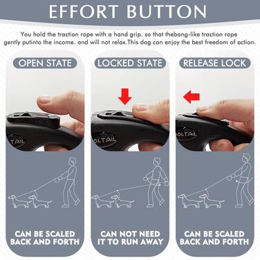 KOOLTAIL Подвійна висувна повіддя для собак на двох, до 50 кг, міцна, 5 м, поворот на 360°, без перекручування, кнопка блокування, для маленьких та середніх собак (Сірий)