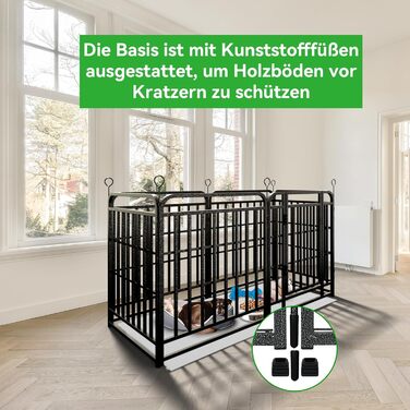 Вольєр для цуценят 544 см, 80 см висота, 8-секційний складний вольєр для тварин з дверцятами, вольєр для собак, котів, кроликів, для саду, збірка без інструментів