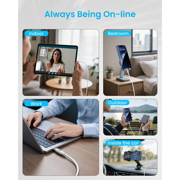 Кабель USB-C to USB-C 240W, 1м, білий. Швидка зарядка 5A. Сумісний з iPhone 15/16 Pro Max, Samsung Galaxy S25/S24 Plus/A16/A56