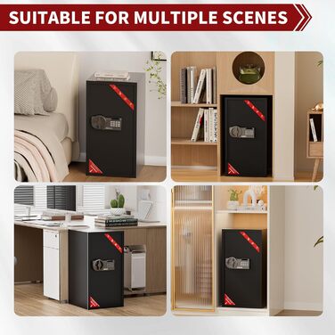 KABISAFE 45L Сейф для дому з електронним замком та ключем, 80L (подвійний ящик)