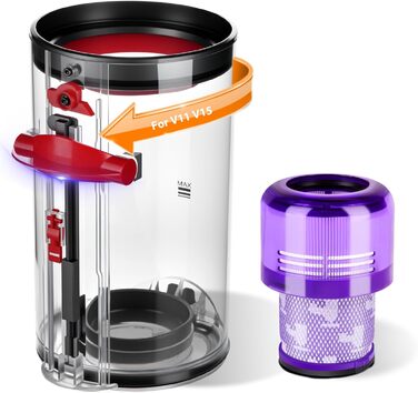 Фільтр HEPA для пилососа Dyson V11/V15 Torque Drive Animal (комплект 2 шт.) - миючий, змінний #DY-970013-02