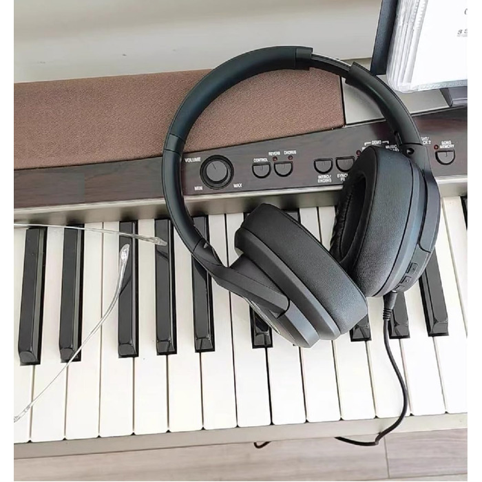 Бездротові навушники HiFi Bluetooth з активним шумозаглушенням, складні, з мікрофоном, для спорту та подорожей (Чорний)