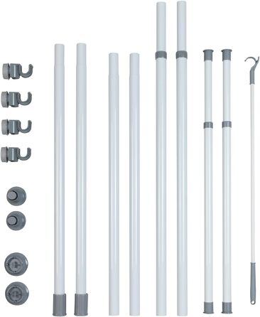 WENKO Telescopic Wardrobe System Hercules Basic (White, Single)