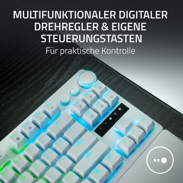 Клавіатура Razer Huntsman V3 Pro TKL Mercury: 60% механічна з оптичними перемикачами Red, Doubleshot PBT, USB-C, QWERTY US-Layout