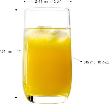 Набір келихів Stölzle Lausitz Weinland Longdrink 6 шт, 390 мл - Кришталеві келихи для коктейлів, води, соків - Міцні, для посудомийної машини