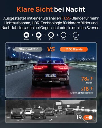 Відеореєстратор 70mai A800SE: 4K UHD + 1080p, GPS, WiFi, Dual, 128GB SD, HDR, ADAS, Нічне бачення, Паркування 24/7, 3