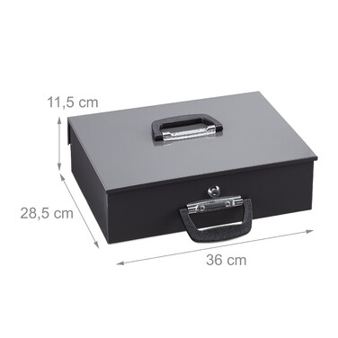 Relaxdays Cash Box with Euro Coin Sorter