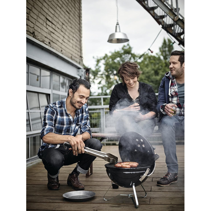 Вугільний гриль Weber Smokey Joe Premium, 37 см, портативний, емальований, Slate Blue
