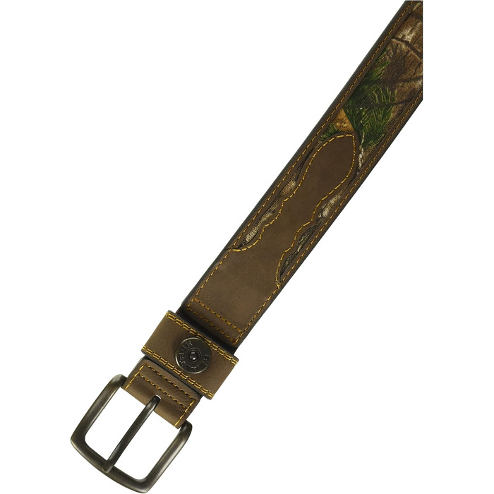 Чоловічий шкіряний ремінь Real Tree Comfort Casual, камуфляж/коричневий, 38-40