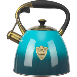 Чайник для плити Teekessel з нержавіючої сталі, 2,9 л (Блакитний)