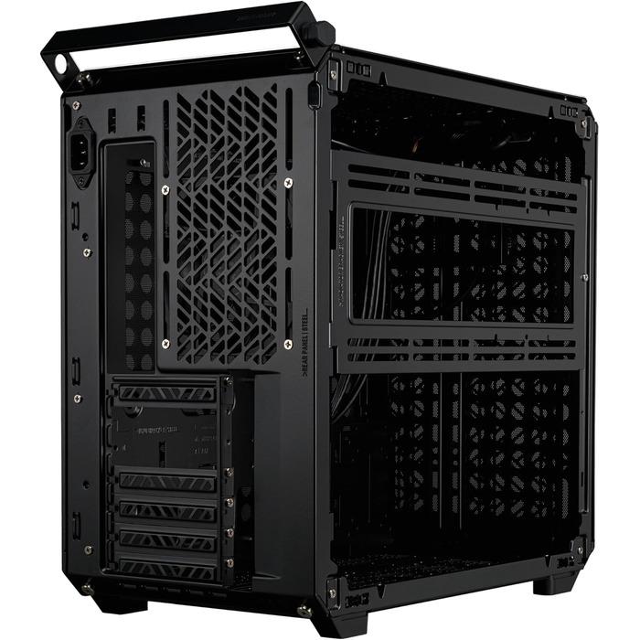 Корпус для ПК Cooler Master Qube 500 Flatpack: ATX, повністю модульний, з 120 мм вентилятором SF-L та вертикальною підсвічуванням для відеокарти, підтримка EATX, 2 x 280 мм радіатори, колір м'ятно-зелений (чорний)