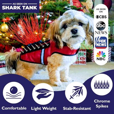 Жилет CoyoteVest SpikeVest для собак, захисний жилет з шипами для маленьких собак, розмір Medium, колір Royal Blue (Королівський синій)