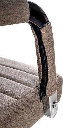 Ергономічне офісне крісло Amadora I з регулюванням висоти, поворотне на 360 градусів I з тканиною I міцне, витримує до 120 кг, колір: тауп (тканина)