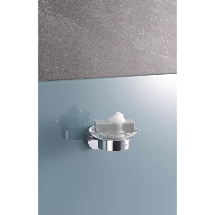 GROHE Start Soap Dish with Holder (Material: Glass/Metal, concealed mounting), chrome, 41193000